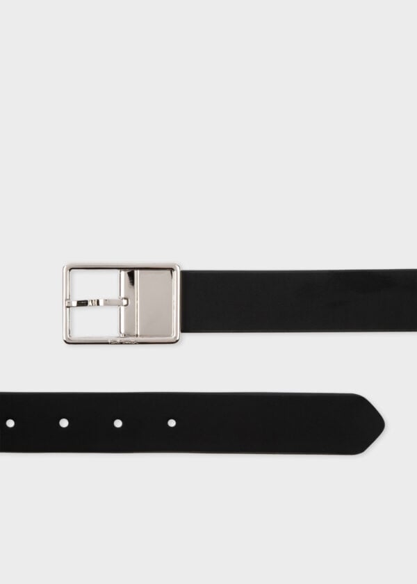 Signature Stripe And Black Cut-To-Fit Reversible Leather Belt - Shop