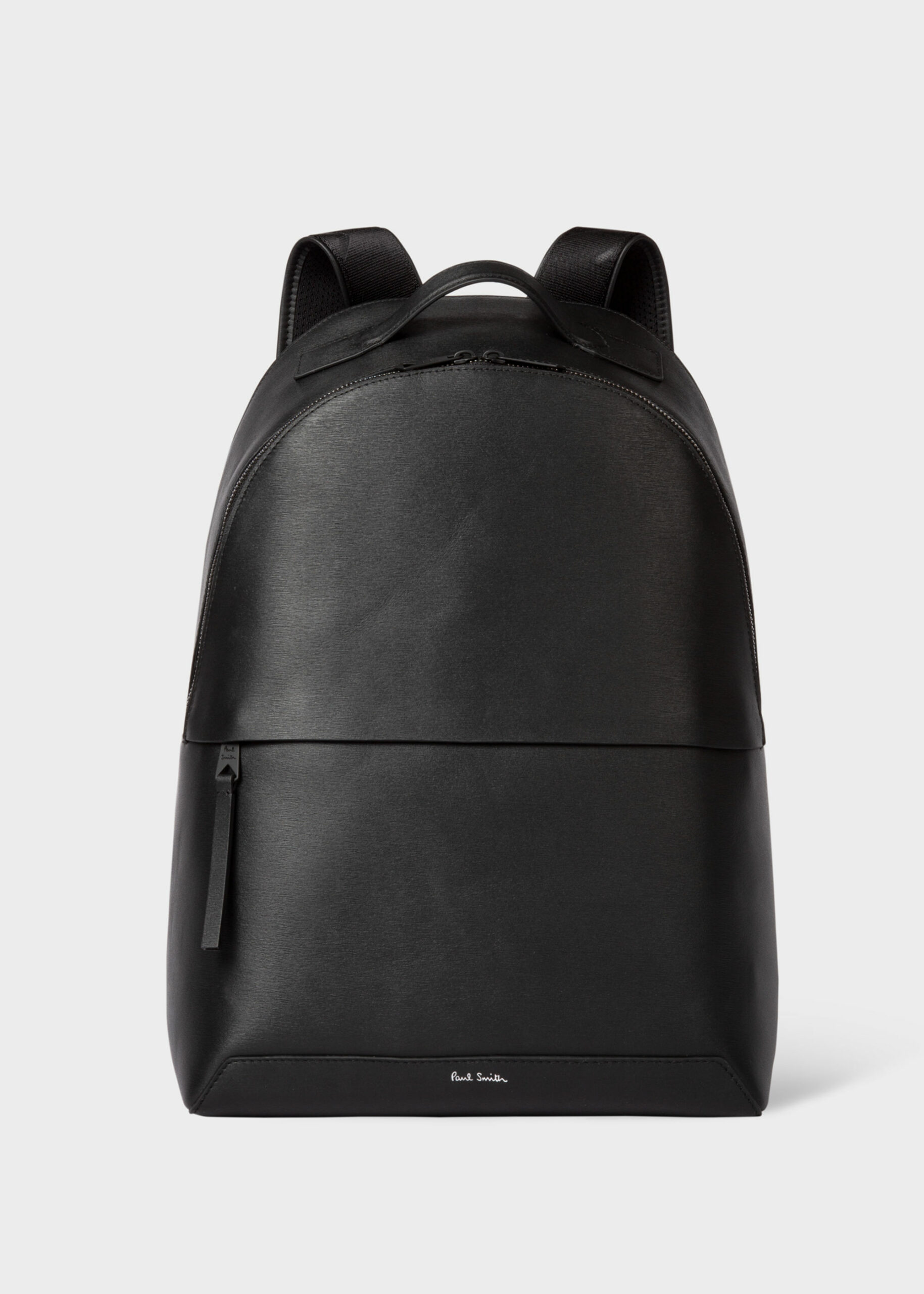 Black Embossed Leather Backpack - Shop