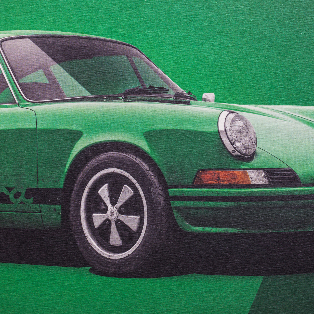 Special design indoor car cover fits Porsche 911 Urmodell 1963-1973 Green  with yellow striping