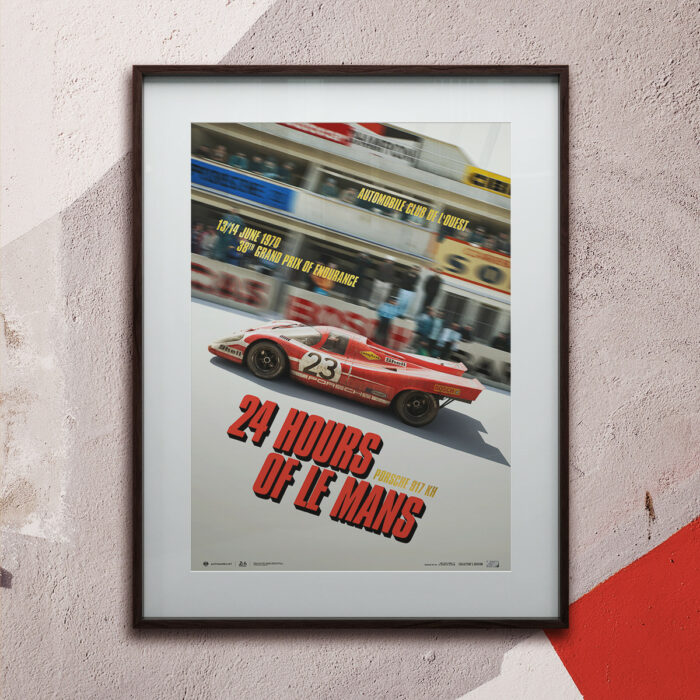 Vintage 1970 Porsche 917 Le Mans Race Car Poster – 16x24 Inch, Unframed, 9mil Paper