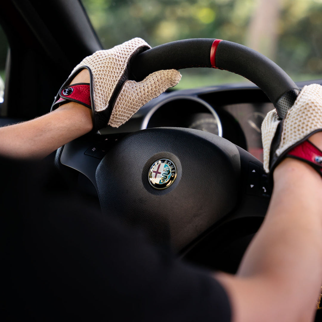 Crochet Red Rpm Corda Driving Gloves - Shop