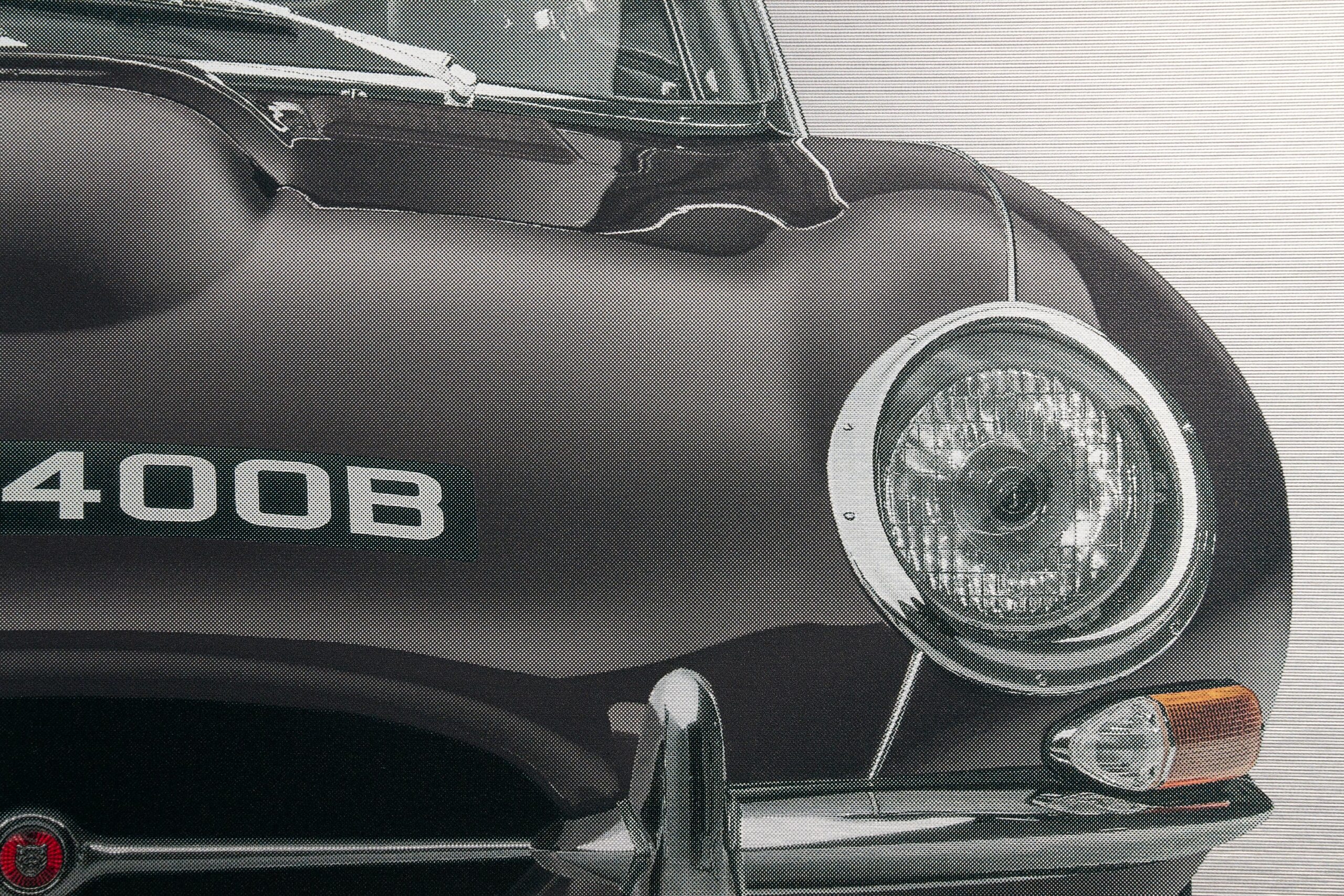 Jaguar E-type Series 1 Coupe - 85cm Half Tone Flat Bed Print