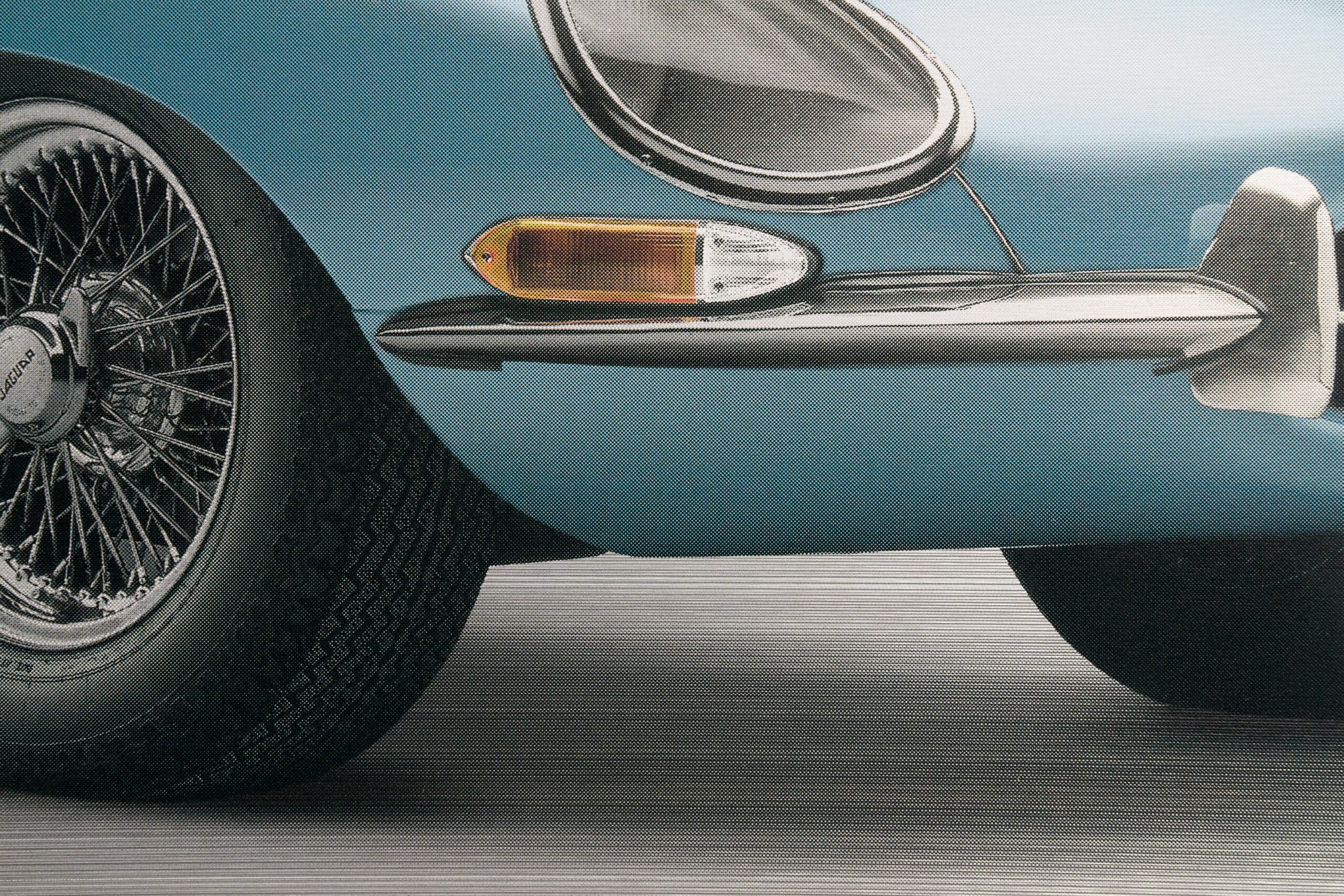 Jaguar E-type Series 1 Coupe - 85cm Half Tone Flat Bed Print