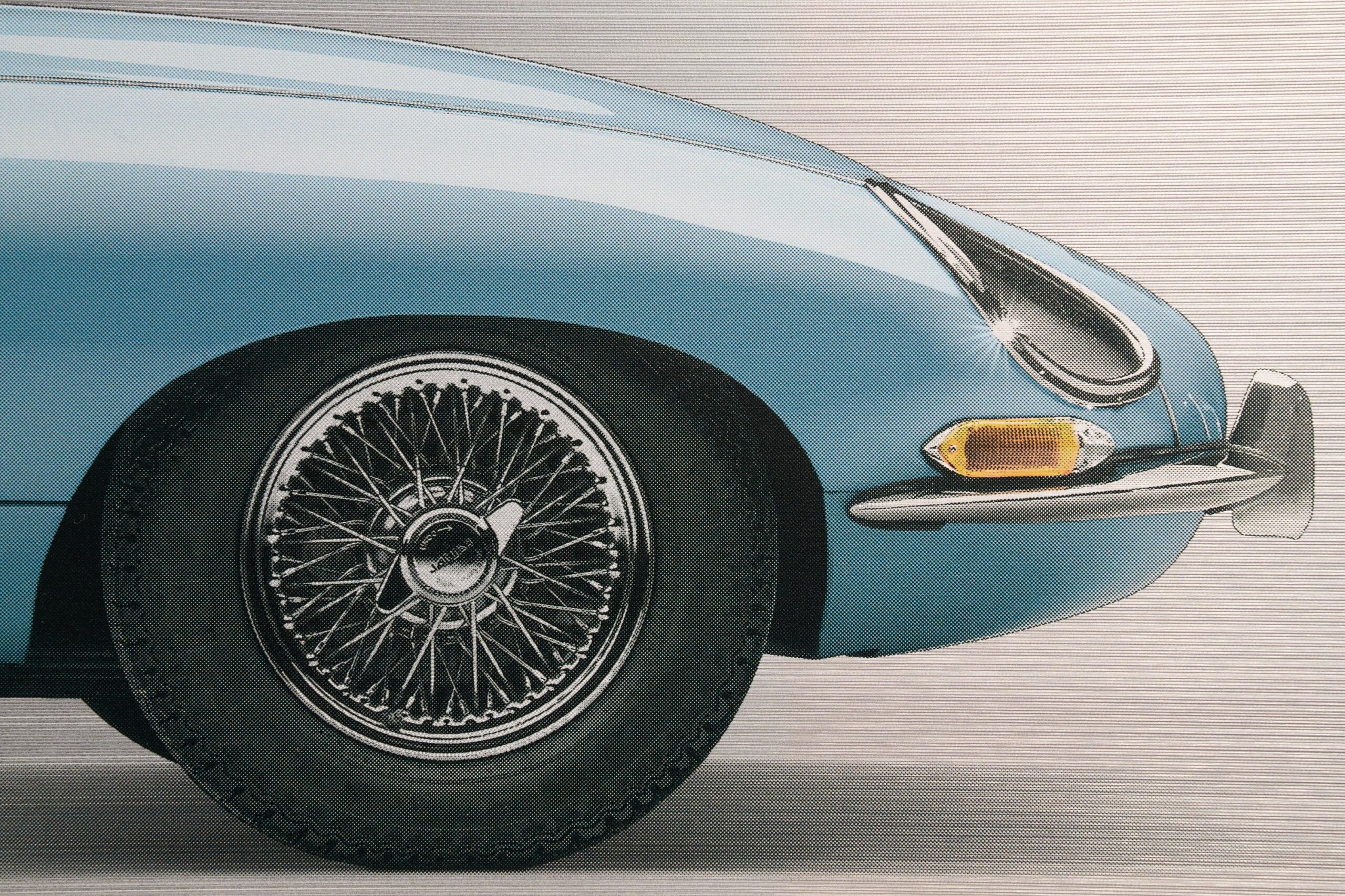 Jaguar E-type Series 1 Coupe - 85cm Half Tone Flat Bed Print