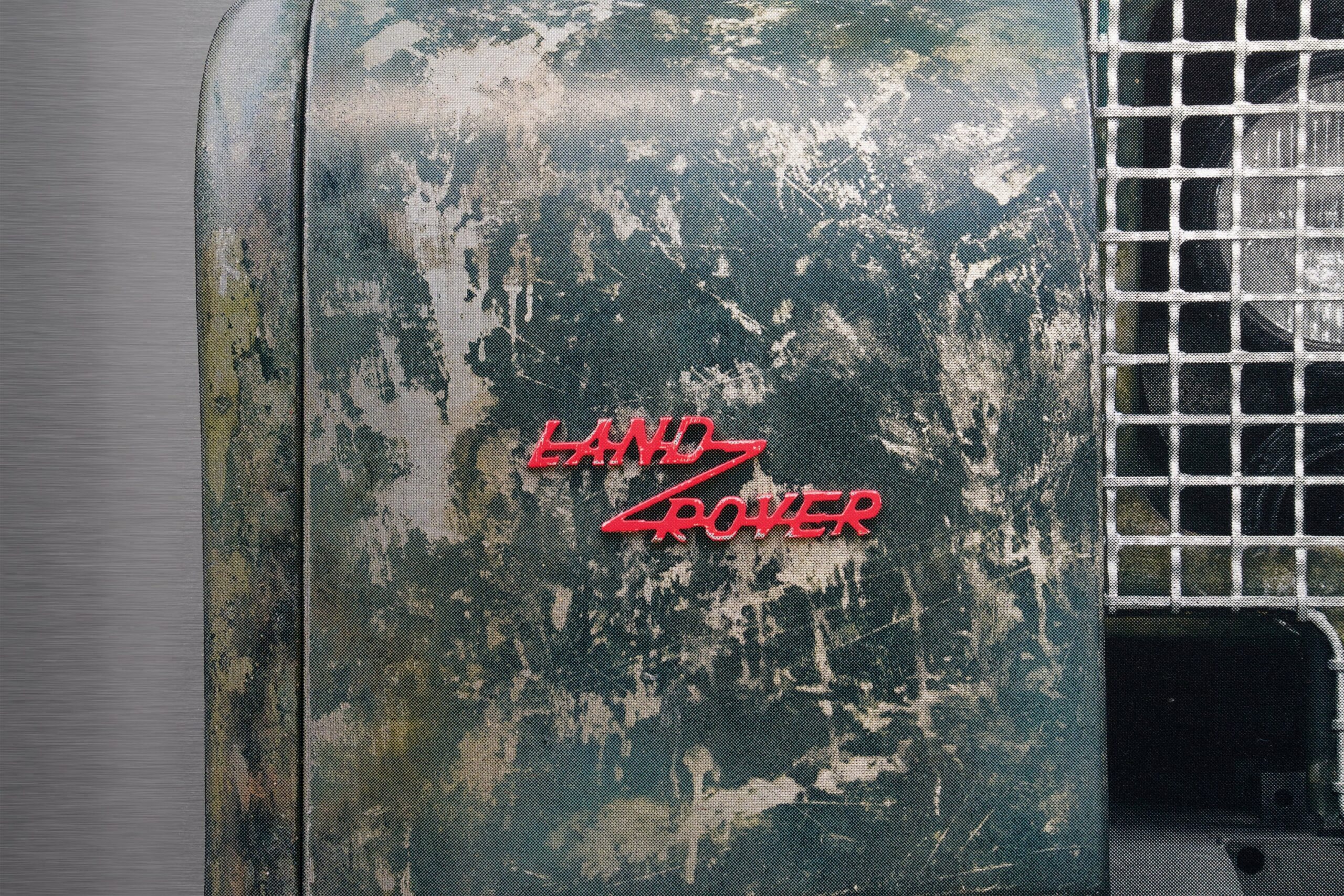 Land Rover Series 1 SNX 910 - 60cm Half Tone Flat Bed Print - Front Wing
