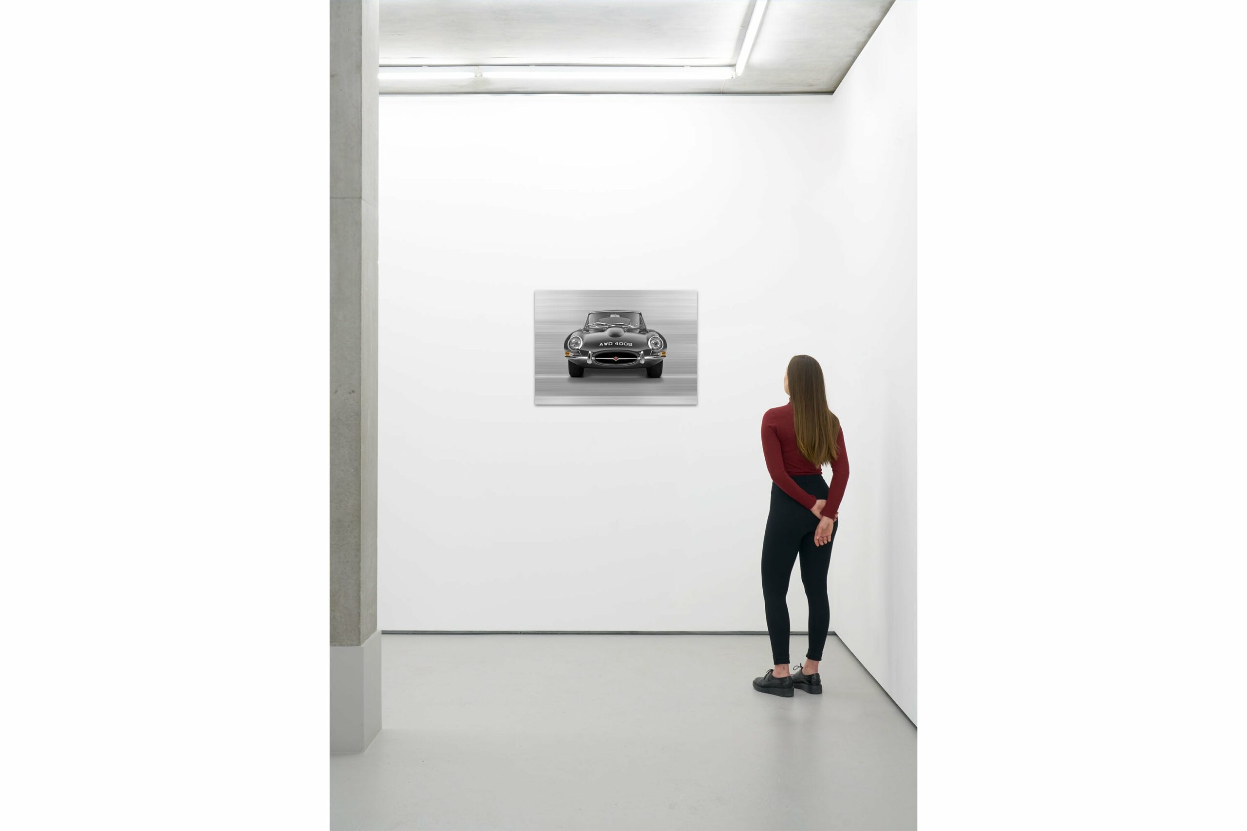 Jaguar E-type Series 1 Coupe - 85cm Half Tone Flat Bed Print