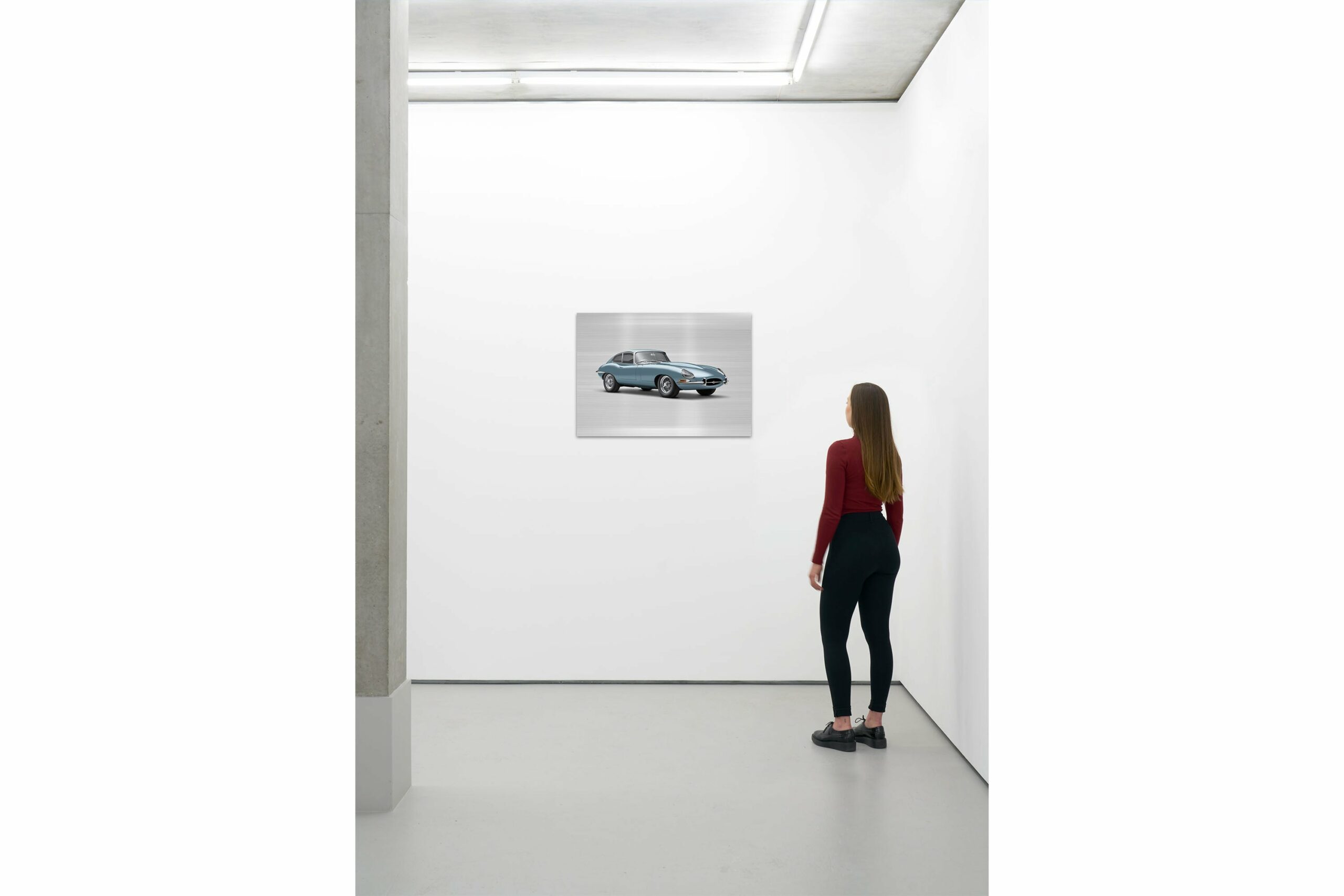 Jaguar E-type Series 1 Coupe - 85cm Half Tone Flat Bed Print