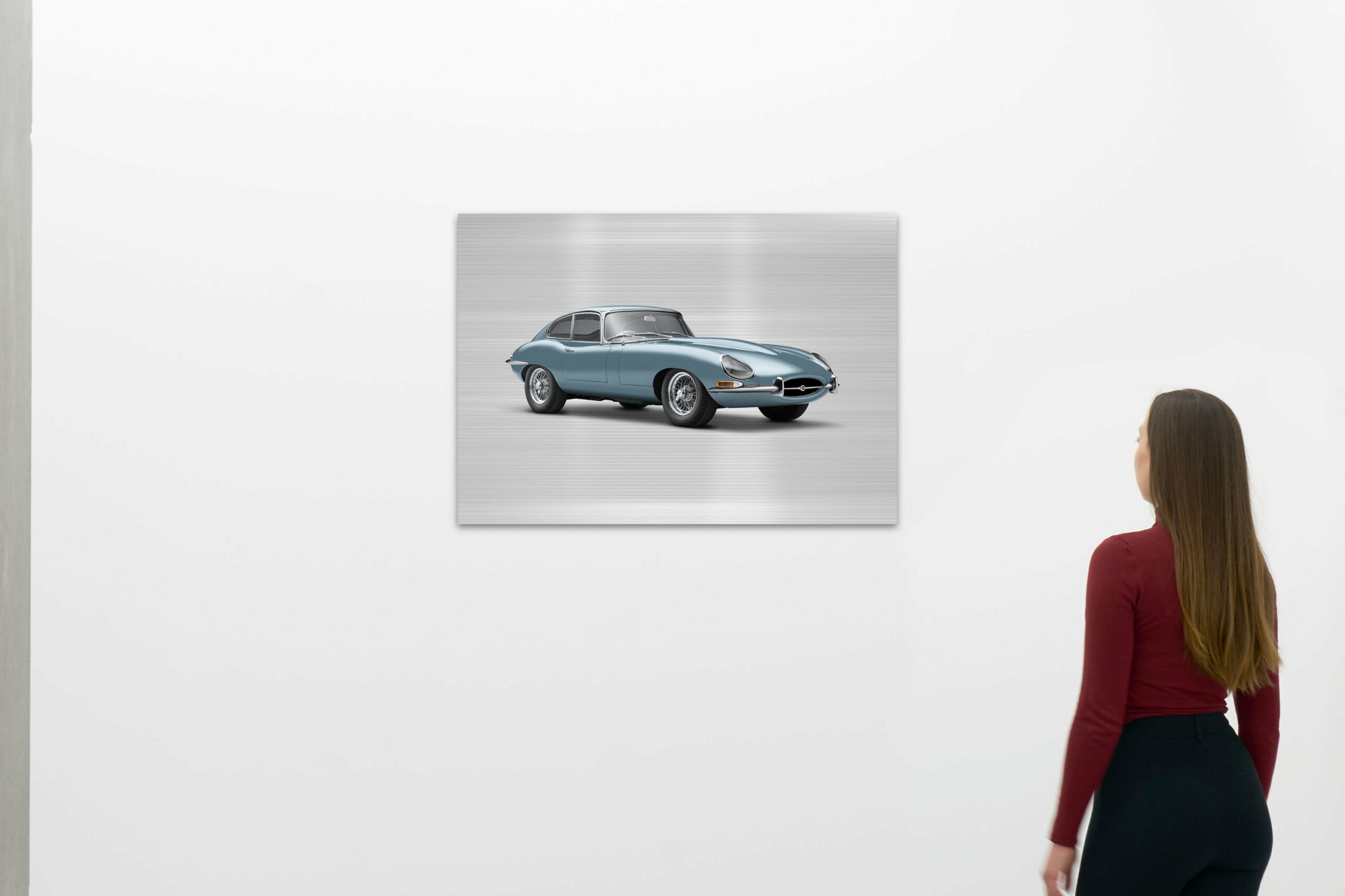 Jaguar E-type Series 1 Coupe - 85cm Half Tone Flat Bed Print