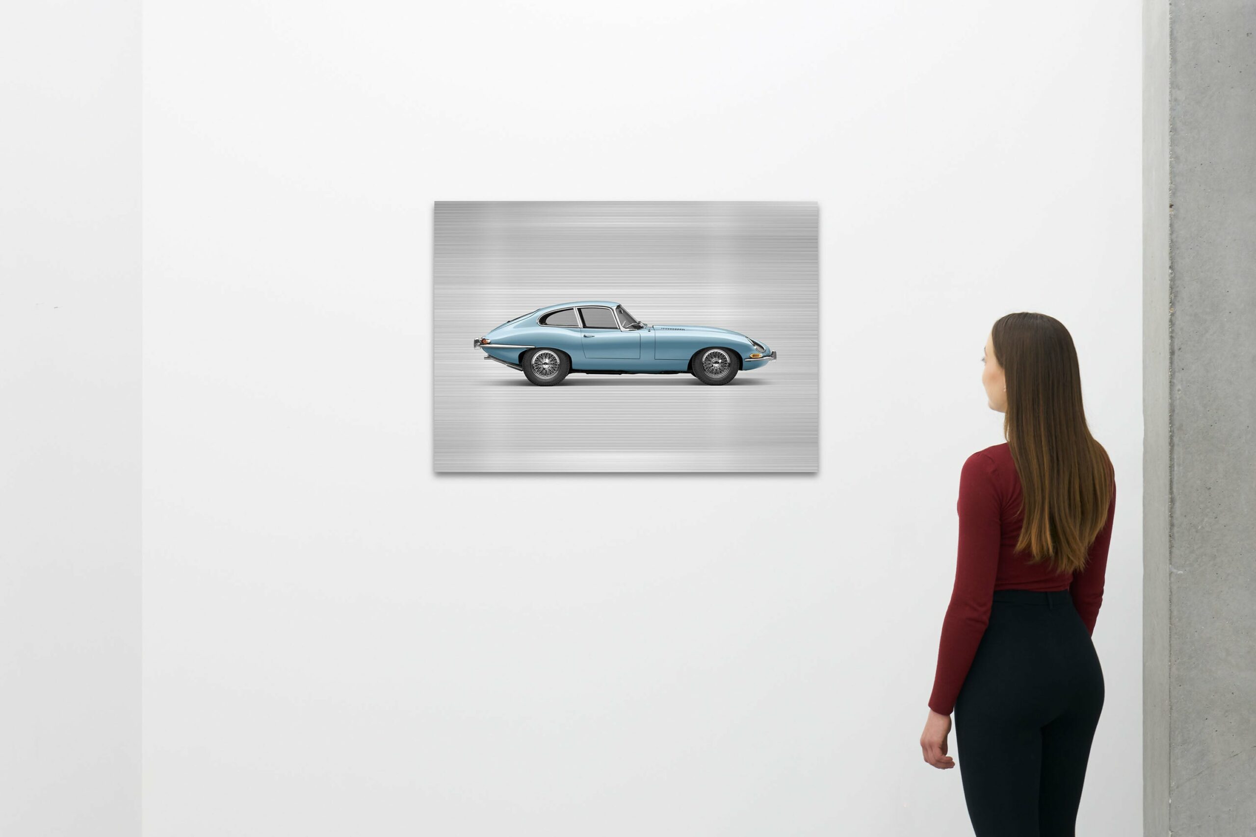 Jaguar E-type Series 1 Coupe - 85cm Half Tone Flat Bed Print