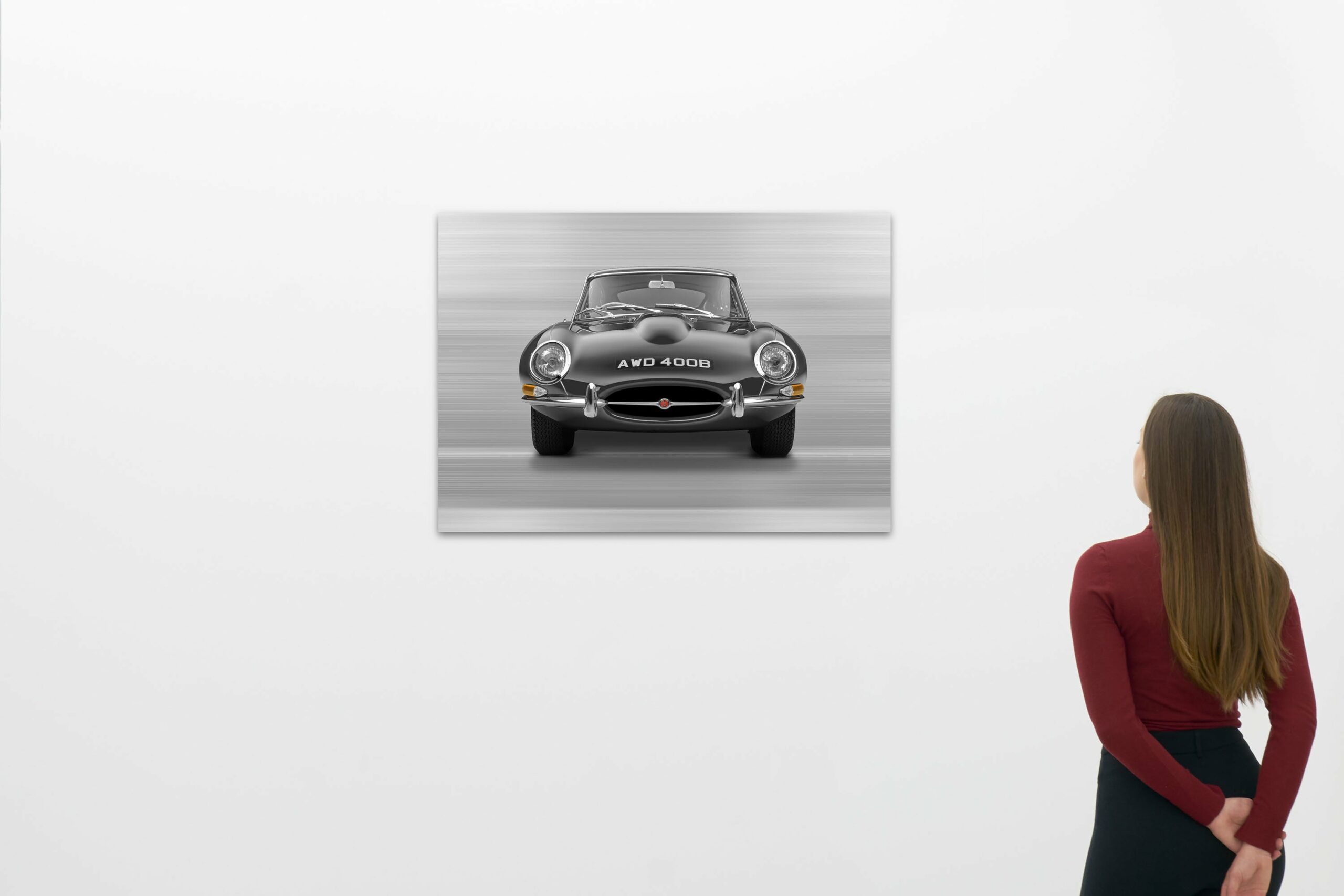 Jaguar E-type Series 1 Coupe - 85cm Half Tone Flat Bed Print